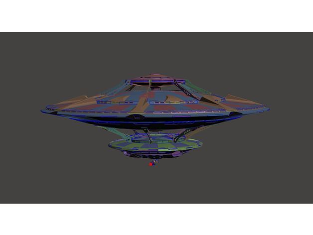 mothership zeta fallout 3 futuristic retro scifi space spaceship ufo 3D print model - Mito3D
