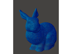 voronoi coniglietto 3d parte inferiore coniglietti voronoibunny design 3d print model - Mito3D
