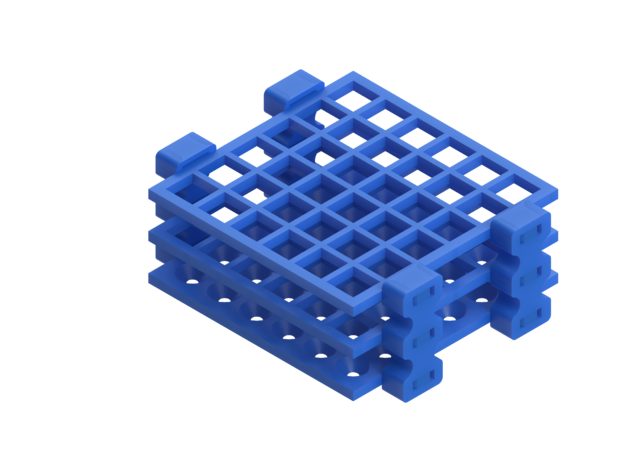 test tube rack holder stand 3D print model - Mito3D