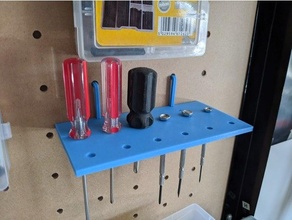 15 inch pegboard rack holder screwdriver 3d print model - Mito3D