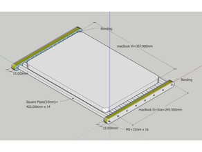 macbookpro16cooler glacière macbook pro 3d print model - Mito3D