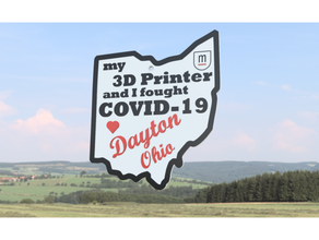 Dayton 3d baskı ppe hatıra plak mmu versiyon 3d print model - Mito3D