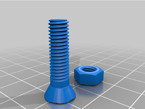 6mm afilado nuez tornillo 3d print model - Mito3D