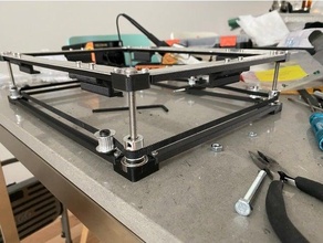 k40 3d printed linked screw adjustable table laser cutter 3d print model - Mito3D