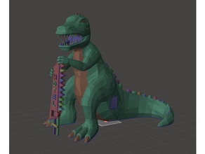 cair vegas dinheiro dinossauro animal placa 3d print model - Mito3D