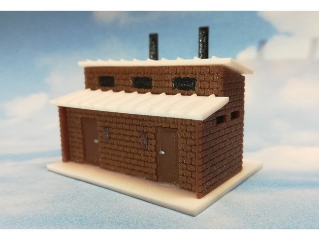 n-scale brick scheisse haus j3ffr3y jeff model railroad railway trains gauge scale 3D print model - Mito3D