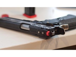 aw personalizzato capa ferro attrazioni airsoft adattatore armaioli awcustom pistola posteriore vista 3d print model - Mito3D