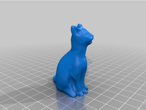 adorável gato fofa sentado 3d print model - Mito3D