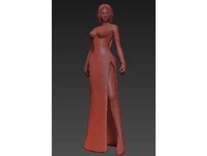 lineage 2 female fighter formal wear l2papercraft lineage2 3d print model - Mito3D