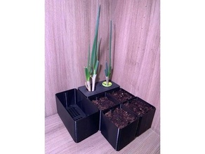 modular planter garden hydroponic indoor plant 3d print model - Mito3D