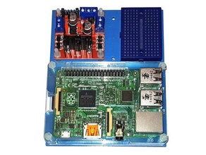 raspberry pi l298n motor controller base breadboard electronics enclosure h-bridge model railway pibow 3d print model - Mito3D