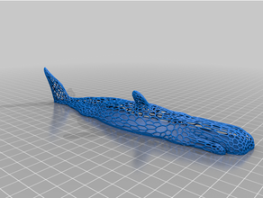 demi baleine voronoi 3d print model - Mito3D