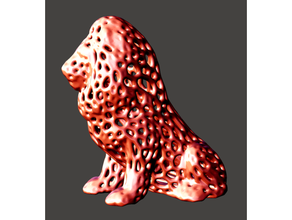 voronoi lion 3d print model - Mito3D