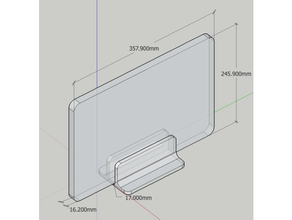 macbookpro16stand macbook pro supporter 3d print model - Mito3D