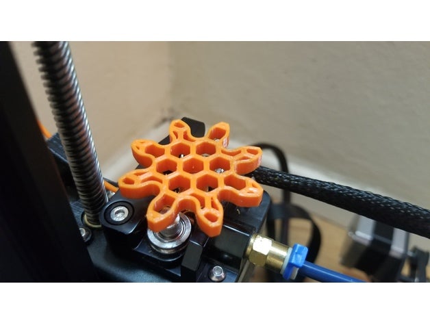honeycomb gear extruder knob creality ender 3 3D print model - Mito3D