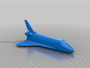 space shuttle single piece 3d print model - Mito3D