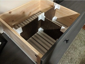 drawer divider brackets 3d print model - Mito3D