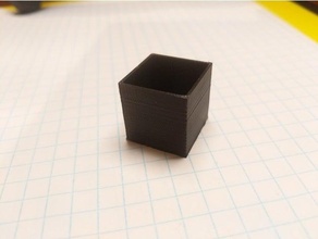 20x20mm test cube abs calibration easy extruder small thickness wall 3d print model - Mito3D