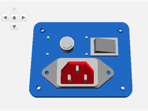Puissance panneau arcade cabinet mod arcade1up support assiette fourniture 3d print model - Mito3D