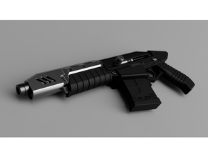 militech trituradora cyberpunk 2077 pistola cosplay apuntalar arma 3d print model - Mito3D