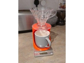 v60 pour stand no2 coffee dripper hario pourover 3d print model - Mito3D