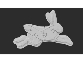 rabbit constellation puzzle 3d print model - Mito3D