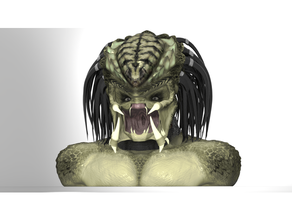 predator bust fan predators sci-fi science fiction scifi 3d print model - Mito3D