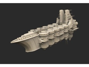 navire 03 marteau guerre 40k aile mort ponton espace 3d print model - Mito3D