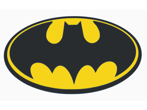 batman logo hd símbolo 3d print model - Mito3D