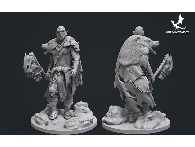 orc champion 28mm 50mm aos boardgame boardgames dnd miniature dungeons dragons fantasy fighter figure figurine game hero miniatures monster motorcycle roleplaying rpg tabletop villain wargaming warhammer warrior 3D print model - Mito3D