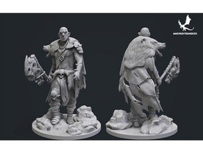 orc champion 28mm 50mm aos boardgame boardgames dnd miniature dungeons dragons fantasy fighter figure figurine game hero miniatures monster motorcycle roleplaying rpg tabletop villain wargaming warhammer warrior 3d print model - Mito3D