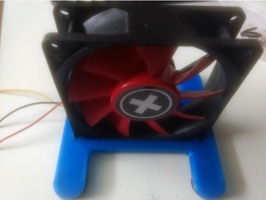 80mm fan holder screw-less design 80mm fan fan holder mount stand 3d print model - Mito3D