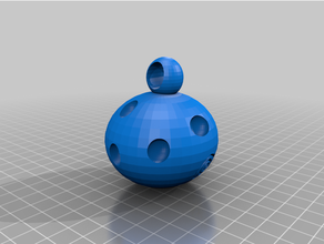 pendaison sphère trous tourbillonne 3d print model - Mito3D