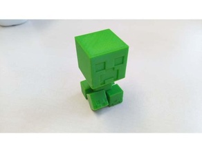 minecraft chibi creeper bobblemob bobblehead miniature figure game figures toy video 3d print model - Mito3D