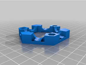 gravitrax compatible base 6 exits 3d print model - Mito3D