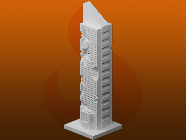 Greeblecity restos rascacielos xvi greeblecityruins 3D print model - Mito3D