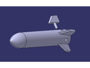 generic rocket rotate-able fins 3d print model - Mito3D