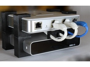 ubiquiti unifi cloud key gen2 usg stackable stands cat5 cable comb 3d print model - Mito3D