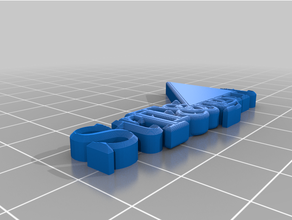 customized openscad bevelled text 3d print model - Mito3D