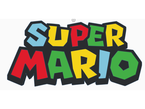 Super Mario Logo hd Mario Nintendo Super Mario Super Mario bros 3d print model - Mito3D