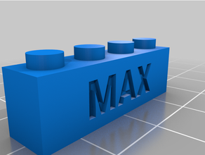 Lego testo max personalizzato 3d print model - Mito3D