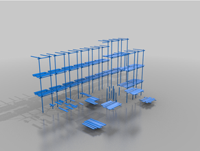 scaffolding - terrain apoc gaslands gubbins post tnt 3d print model - Mito3D