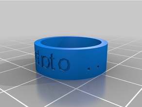 personalizado anel 3d print model - Mito3D