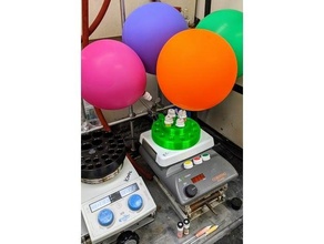 clamp-able stir plate 4 & 20 vial holder chemical synthesis chemistry clamp magnetic stirrer stirplate 3d print model - Mito3D