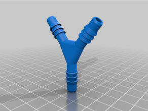 customized barbed hose wye 3d print model - Mito3D