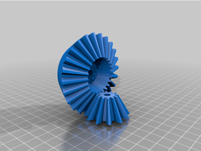 customized bevel gear matched pair generator 3d print model - Mito3D