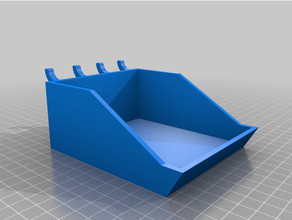 wide pegboard box mount 3d print model - Mito3D