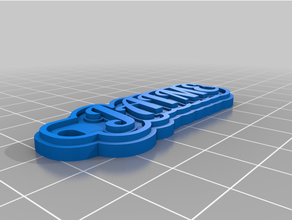 customized multiline tag keychain 3d print model - Mito3D