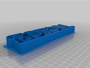 customized custom text cookie cutter 3d print model - Mito3D