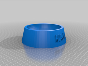 personalizado completamente paramétrico perro gato comida bowl maja 3d print model - Mito3D